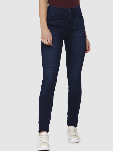 

Vero Moda Women Blue Skinny Fit Mid-Rise Clean Look Stretchable Jeans