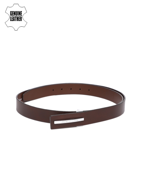 

Louis Philippe Men Brown Solid Genuine Leather Belt