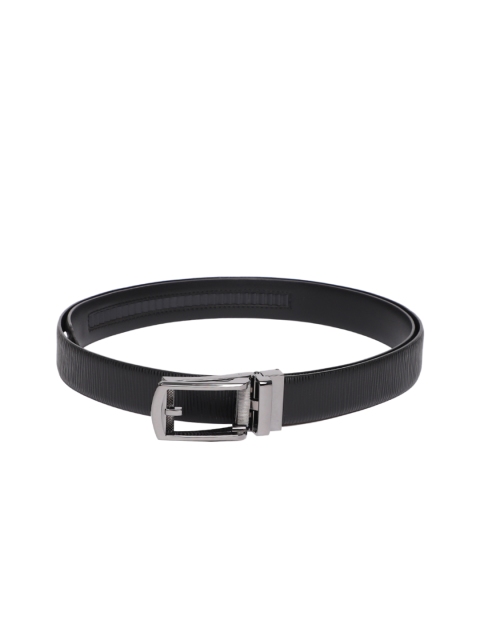 

Louis Philippe Men Black Textured Reversible Belt