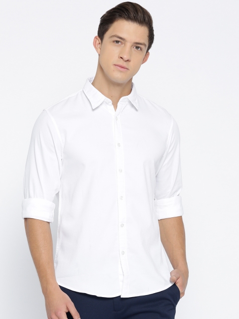 

Pepe Jeans Men White Solid Casual Shirt