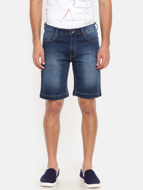 

Pepe Jeans Men Blue Washed Regular Fit Denim Shorts