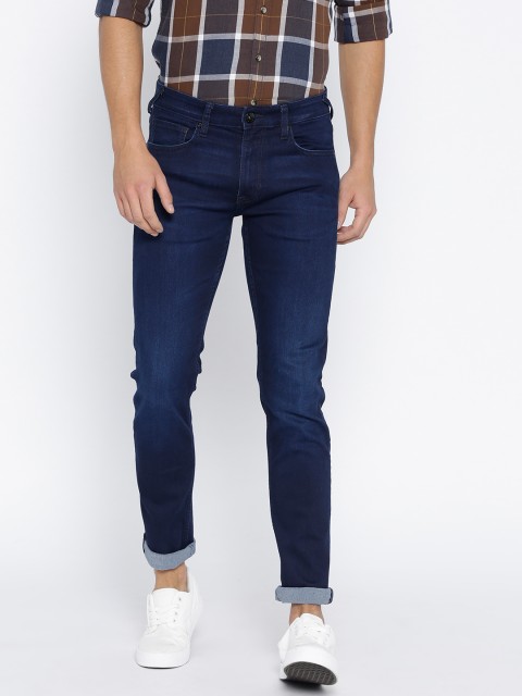 

Pepe Jeans Men Blue Vapour Regular Fit Mid-Rise Clean Look Stretchable Jeans