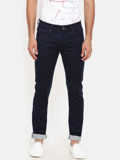 

Pepe Jeans Men Blue Vapour Slim Fit Low-Rise Clean Look Stretchable Jeans