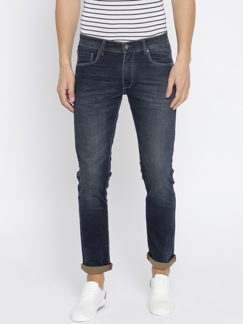 

Pepe Jeans Men Navy Blue Vapour Slim Fit Low-Rise Clean Look Stretchable Jeans