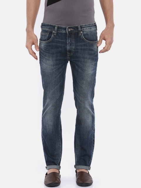 

Pepe Jeans Men Blue Vapour Regular Fit Mid-Rise Clean Look Stretchable Jeans