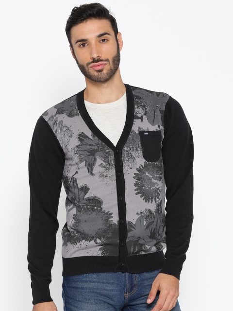 

Arrow Sport Men Grey & Black Printed Cardigan