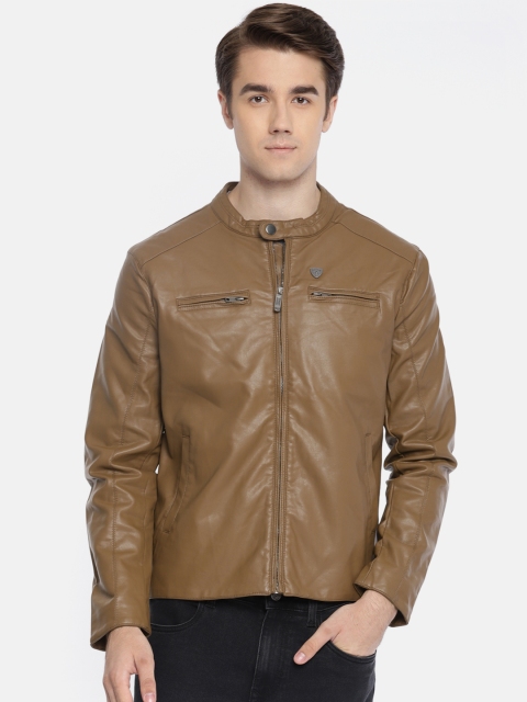 

Arrow Sport Men Brown Solid Leather Jacket