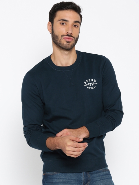 

Arrow Sport Men Navy Blue Solid Sweatshirt