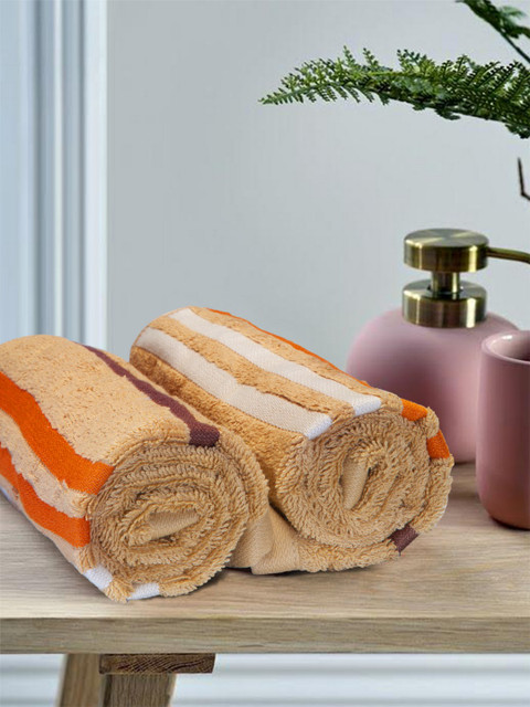 

Portico New York Unisex Beige Set of 2 550 GSM Hand Towels