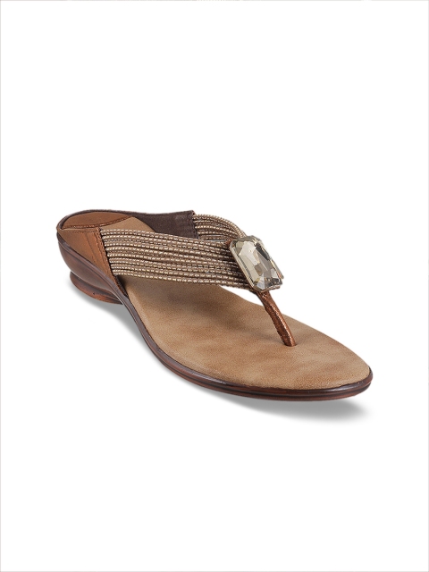 

Metro Women Gold-Toned Solid Sandals