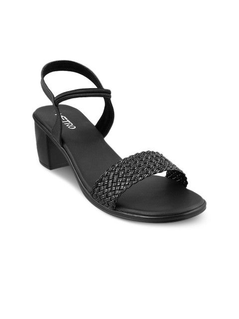 

Metro Women Black Woven Design Sandals