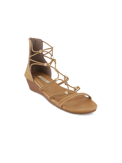 

Metro Women Beige Solid Sandals
