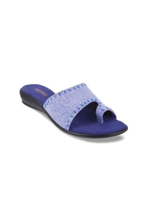 

Metro Women Blue Solid Sandals