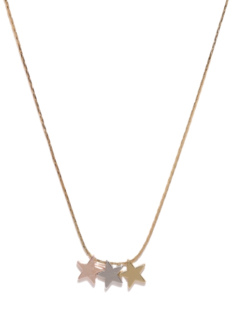

lil' star by Ayesha Girls Gold-toned Star Shaped Pendants with Chain