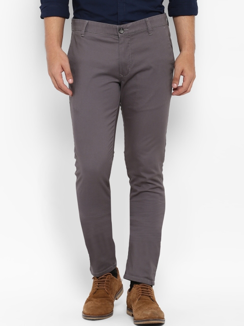 

Parx Men Grey Slim Fit Solid Chinos