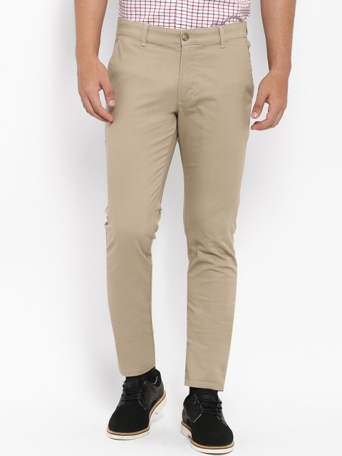 

Parx Men Beige Slim Fit Solid Chinos
