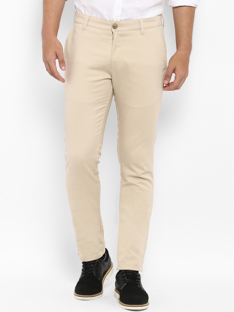 

Parx Men Beige Slim Fit Solid Chinos