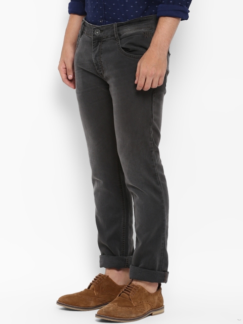 

Parx Men Grey Slim Fit Mid-Rise Clean Look Jeans