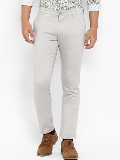 

Parx Men Grey Slim Fit Solid Chinos
