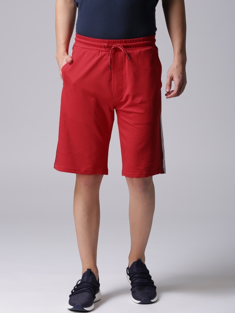 

YWC Men Red Solid Regular Fit Shorts