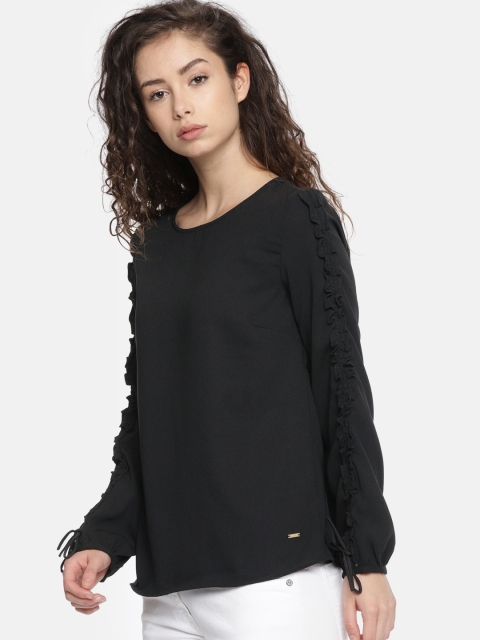 

Elle Women Black Solid Top