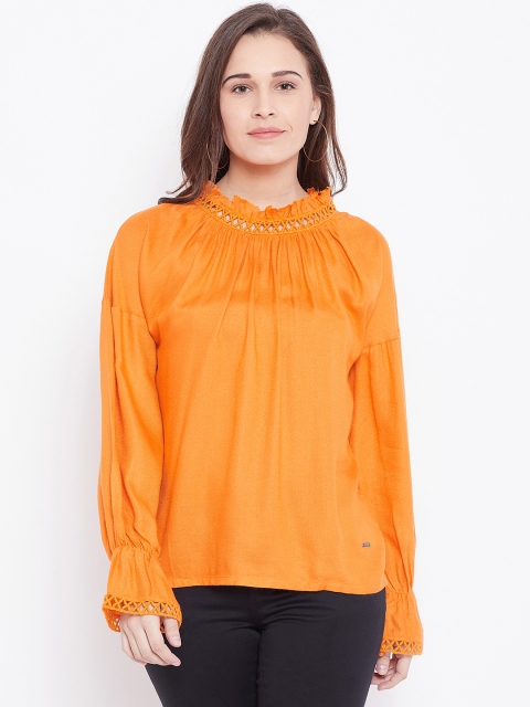 

Elle Women Orange Solid Top