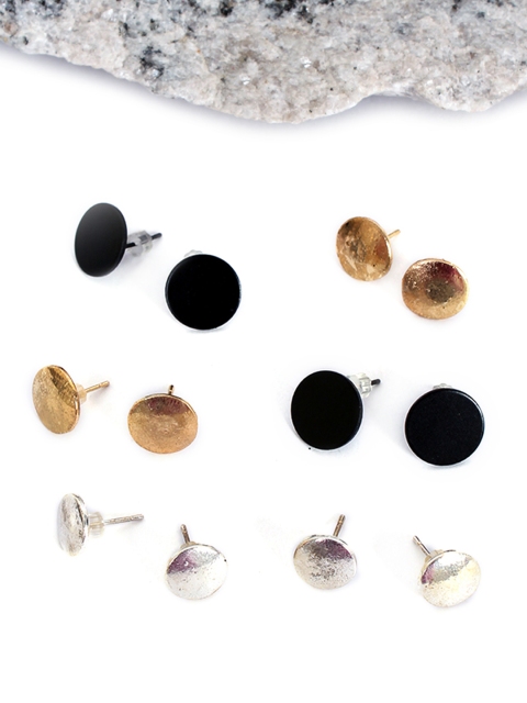 

Ayesha Set of 6 Pair of Multicoloured Round Studs, Multi