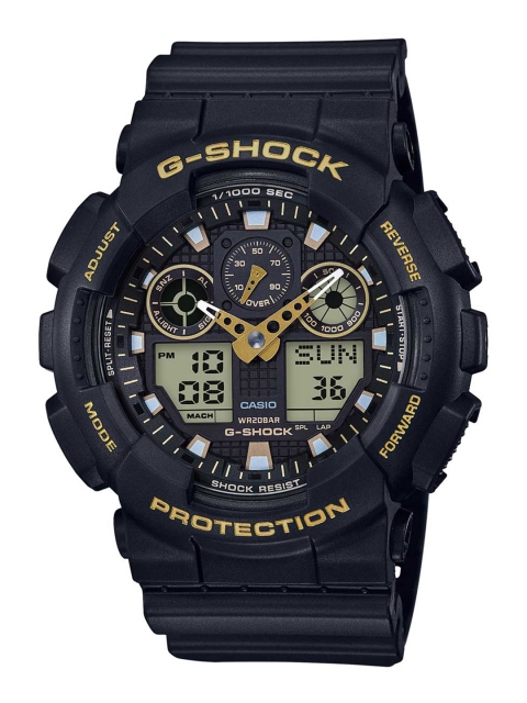 

CASIO G-Shock Men Black Dial Black & Gold Series Watch GA-100GBX-1A9DR - G780