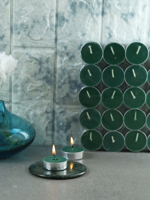

Resonance Unisex Set of 50 Green Lemongrass Aromatic Tea Light Candles