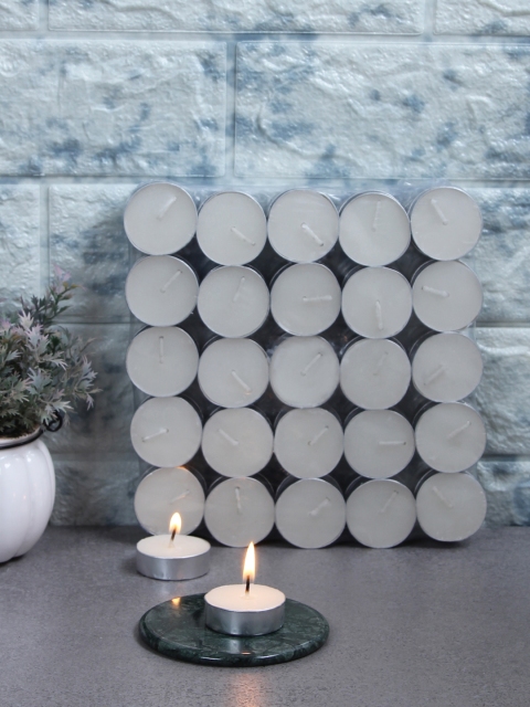 

Resonance Unisex Set of 50 White Non Aromatic Tea Light Candles