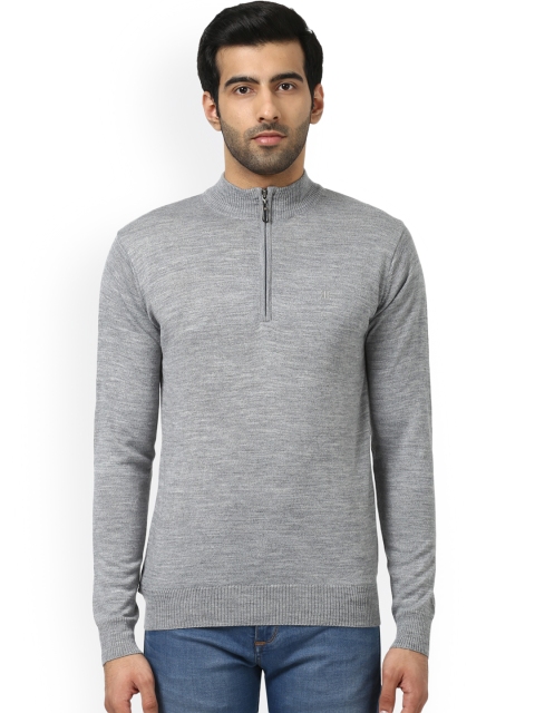 

Raymond Men Grey Solid Pullover