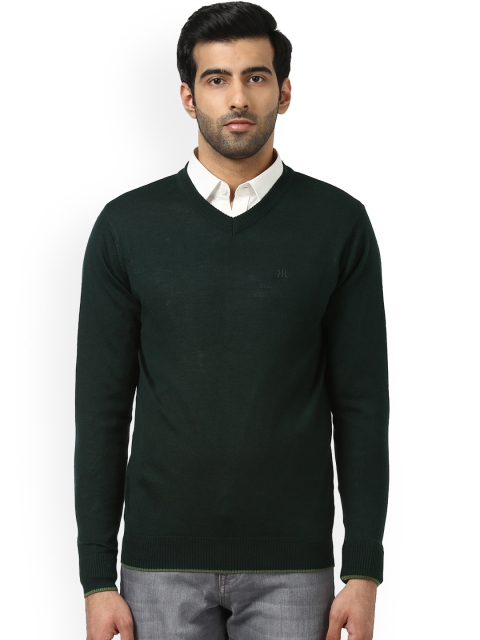 

Raymond Men Green Solid Pullover