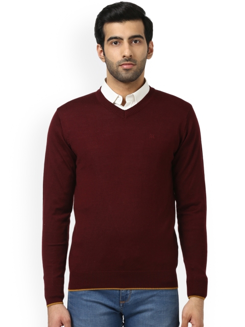 

Raymond Men Maroon Solid Pullover