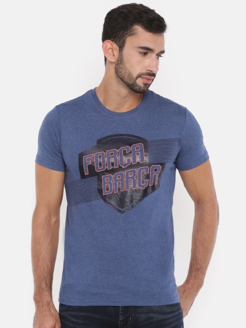 

FC Barcelona Men Blue Printed Round Neck Barcelona T-shirt