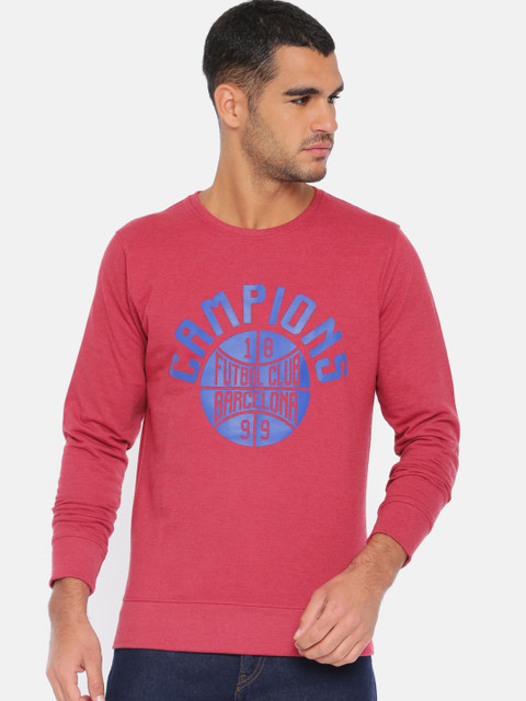 

FC Barcelona Men Red Printed Sweatshirt