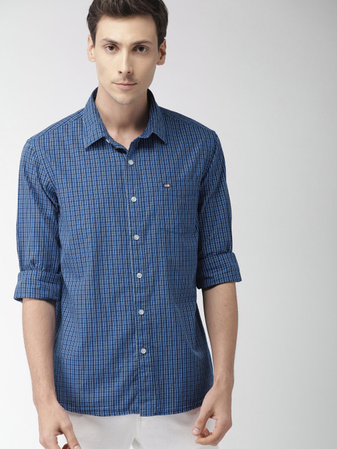 

Arrow Sport Men Blue Slim Fit Checked Casual Shirt