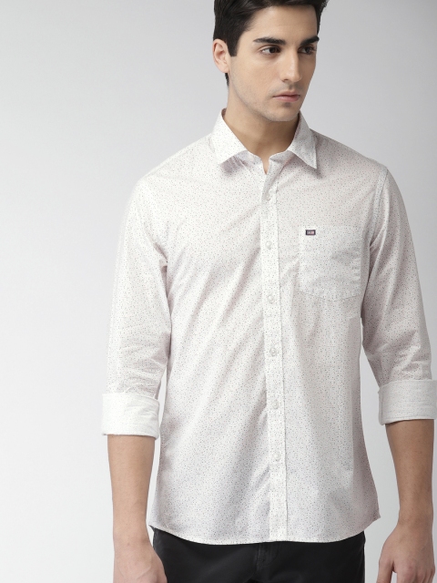 

Arrow Sport Men White Slim Fit Printed Casual Shirt