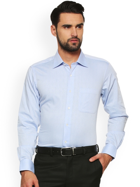 

Van Heusen Men Blue Regular Fit Self Design Formal Shirt