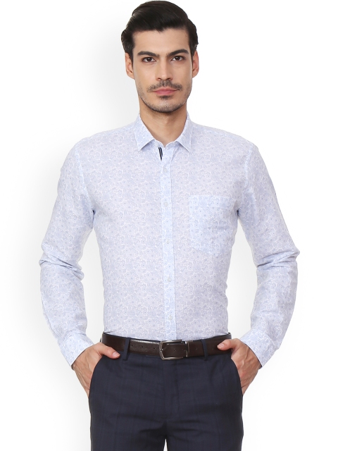 

Van Heusen Men Blue Slim Fit Printed Semiformal Shirt