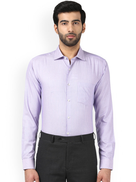 

Park Avenue Men Lavender Slim Fit Self Design Formal Shirt