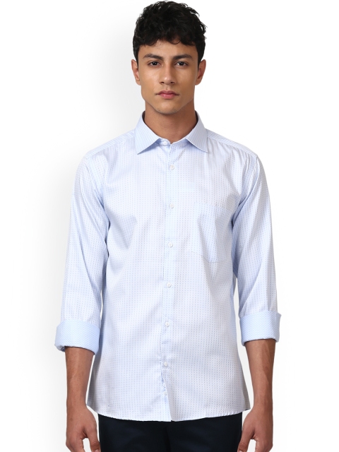 

Park Avenue Men Blue Slim Fit Checked Casual Shirt