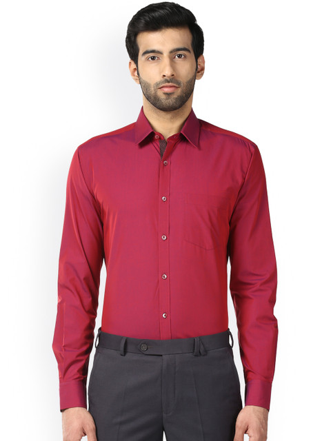 

Park Avenue Men Maroon Slim Fit Solid Formal Shirt
