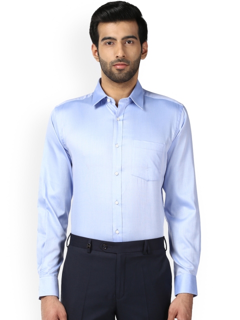 

Park Avenue Men Blue Regular Fit Textured Formal Shirt