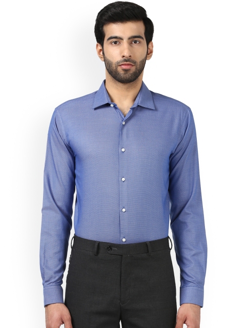 

Park Avenue Men Blue Slim Fit Self Design Formal Shirt