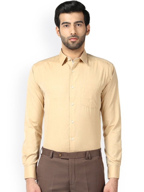 

Park Avenue Men Beige Slim Fit Self Design Formal Shirt