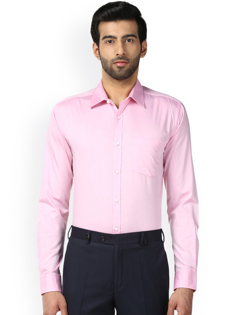 

Park Avenue Men Pink Slim Fit Self Design Formal Shirt
