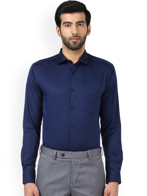 

Park Avenue Men Navy Blue Slim Fit Self Design Formal Shirt