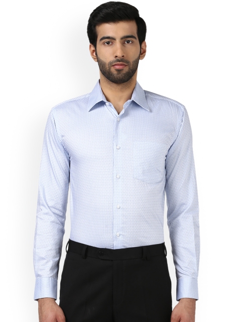 

Park Avenue Men Blue Slim Fit Checked Formal Shirt