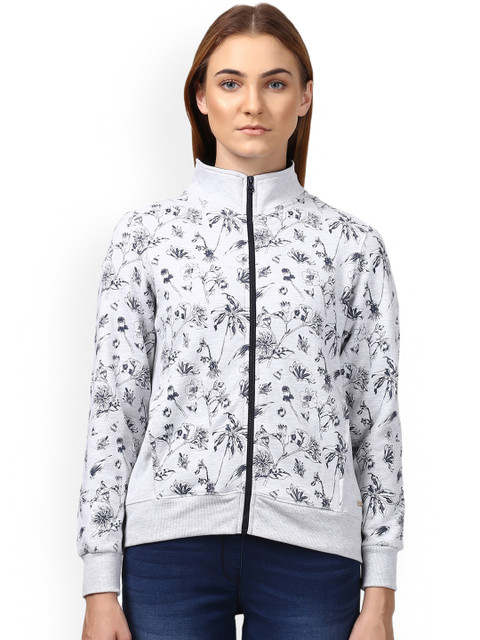 

Park Avenue Woman Women Grey Printed High Neck T-shirt