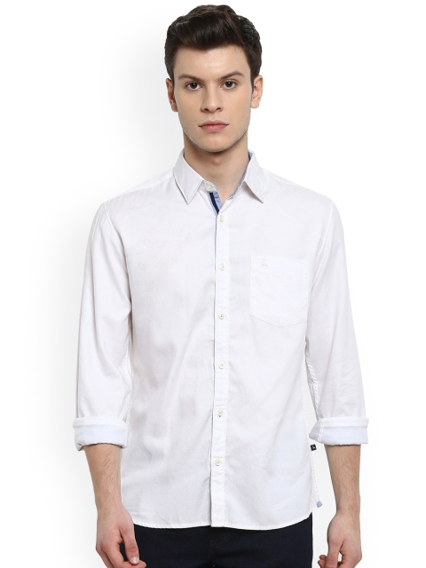 

Parx Men White Slim Fit Solid Casual Shirt